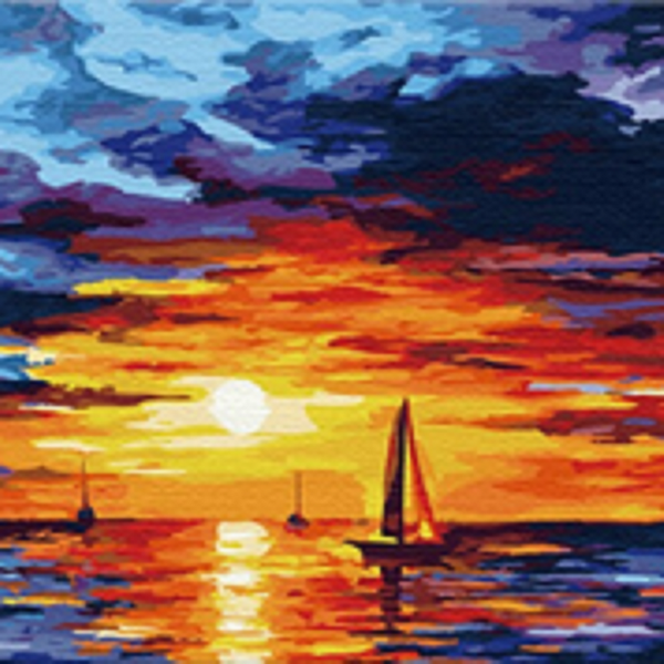 Paint by numbers - Sunset sails