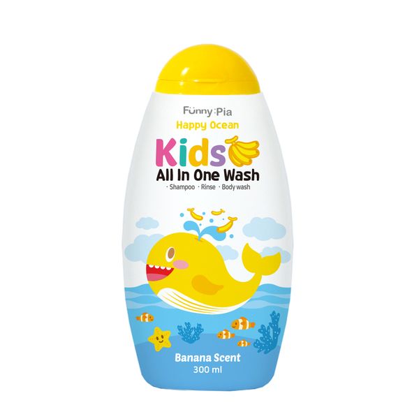 Funnypia Happy Ocean Kids All in One Wash (Banana)
