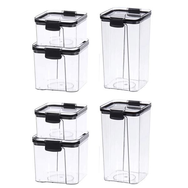 Set of 6 Airtight Food Storage Containers