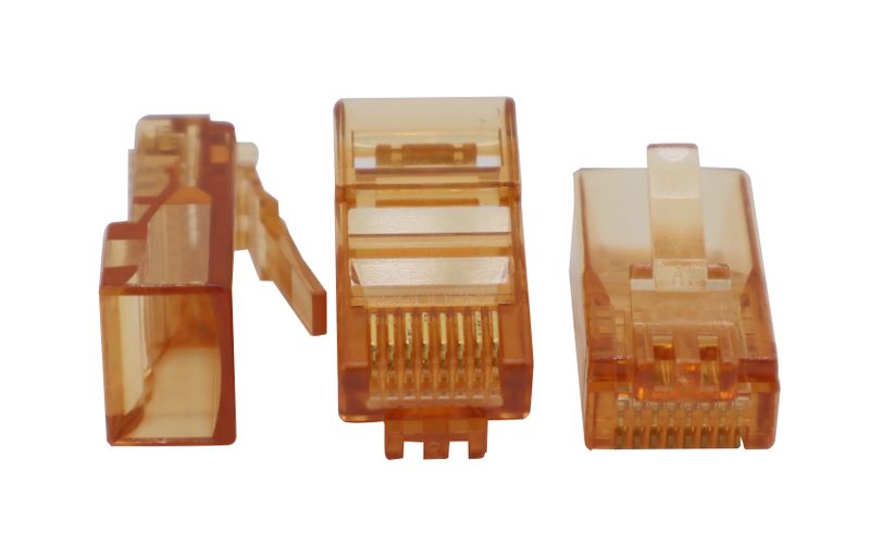 RJ45 CAT5E Cable Connectors Blue - 100 Pieces