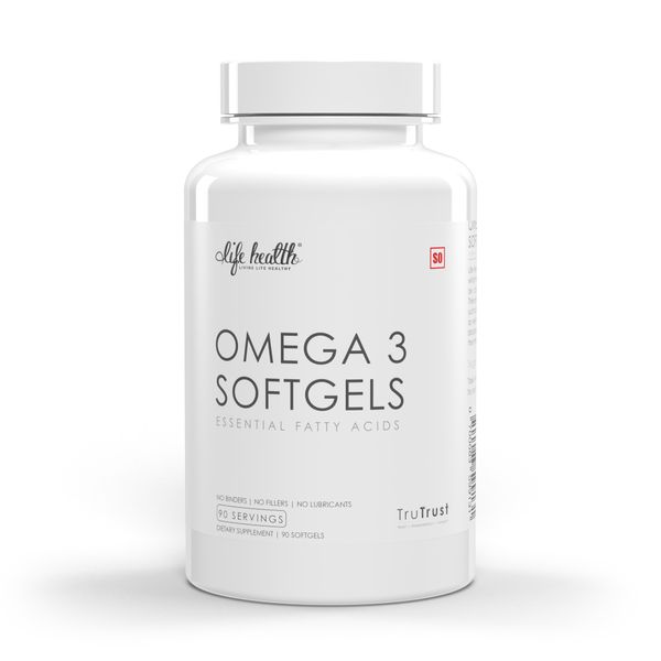 Life Health - Omega 3 Soft Gels | Essential Fatty Acids (90 Soft Gels )