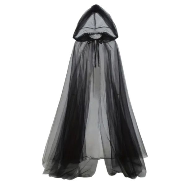 Toy Cosplay Double Layer Hooded Witch Cloak Halloween Costume - 150cm