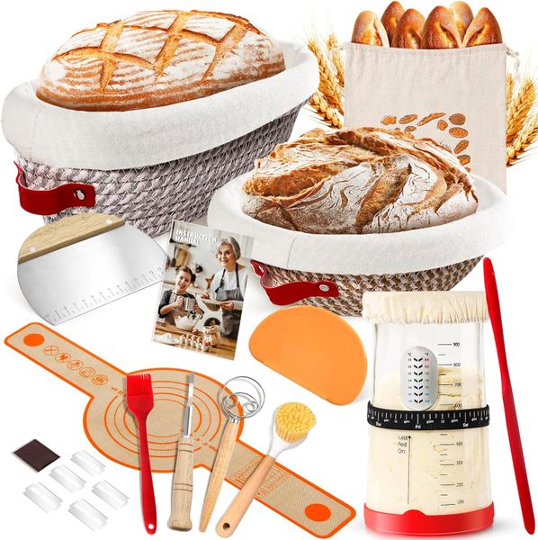 thl Sourdough Starter Kit, Sourdough Bread Baking Supplies for Home