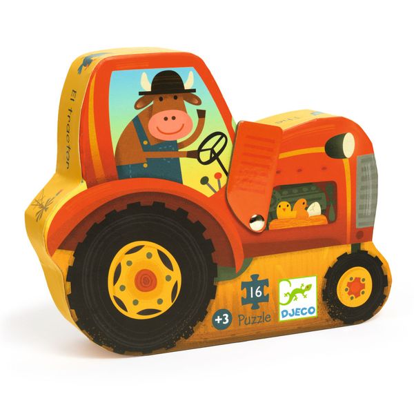 Djeco Silhouette Puzzle - The tractor