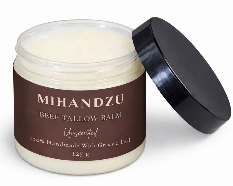 Beef Tallow Balm - Unscented face &amp; body moismoisturiser Grass-Fed - 125 g