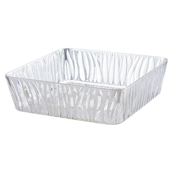 Crystal-Inspired Square Serving Bowl - Transparent