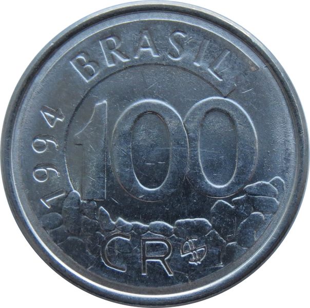 1994 Brazil 100 Cruzeiros Reais