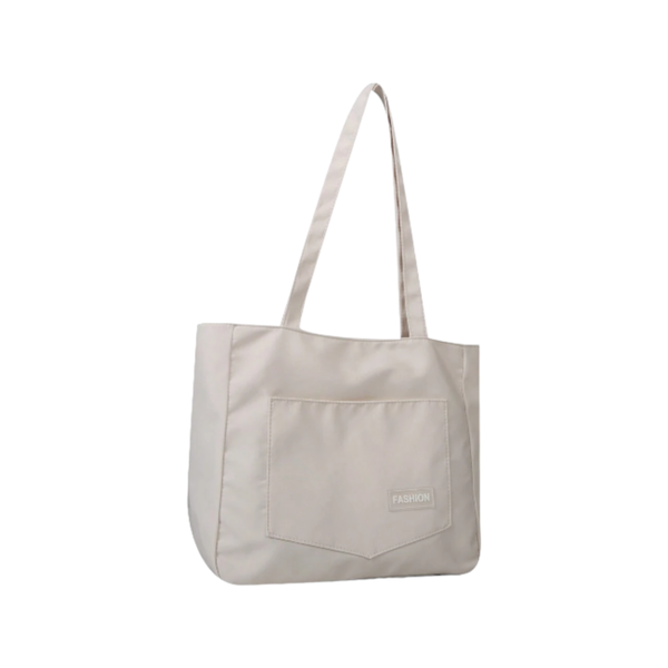 Large Minimalistic Ladies' Fashion Tote - White