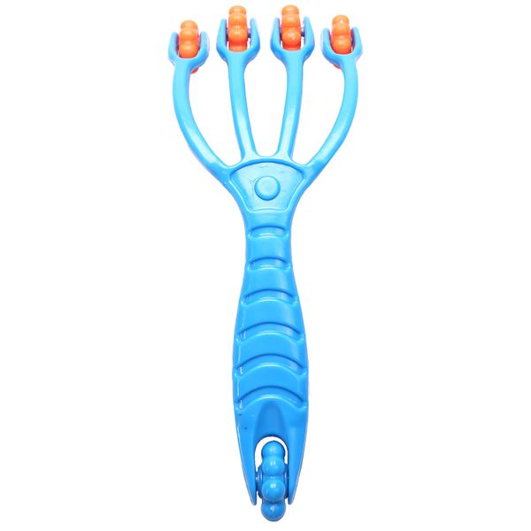 Blue 4 Finger Rolling Plastic Body Massager Relieve Fatigue