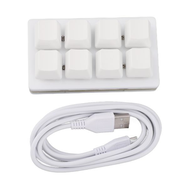 8 Key Mini Keyboard Blue Switch, Hot Swappable