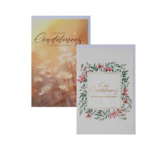 Sympathy Card &amp; Envelope x 2