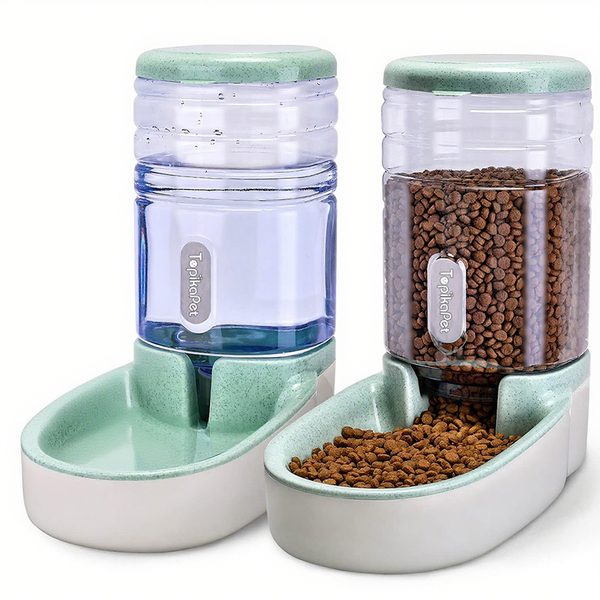 Topika Automatic Dog /Cat Feeder &amp; Gravity Water Dispenser Set 3.8L