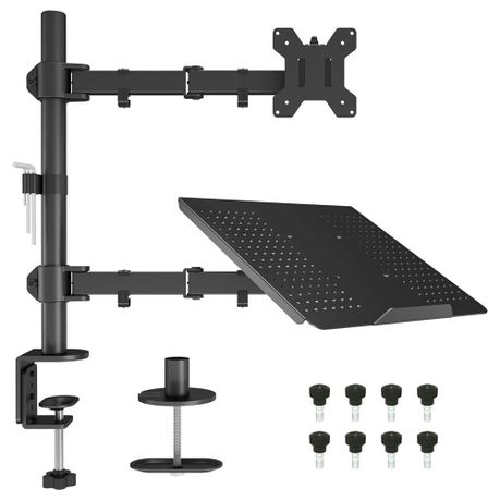 Bontec 17" Laptop Stand 13-27" Monitor Screen Arm Mount Tilt Swivel Rotate Image