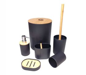 Estilo 6 Piece Bamboo Bathroom Set