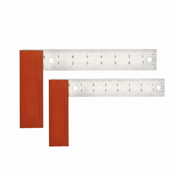 Workpro Stainless Steel 200mm Try Square for Woodworking - 2 Pack