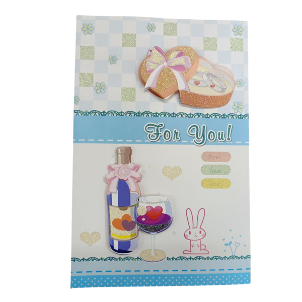 Blue Romance Cards - Pack of 10
