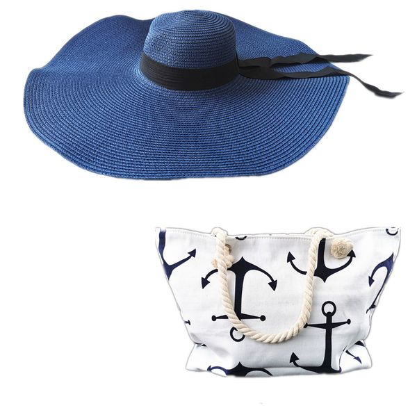 Cubana Sun Hat For Women + Tote Beach Bag