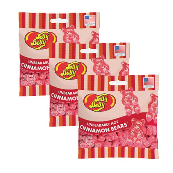Jelly Belly Unbearably Hot Cinnamon Bears - 3 x 85g