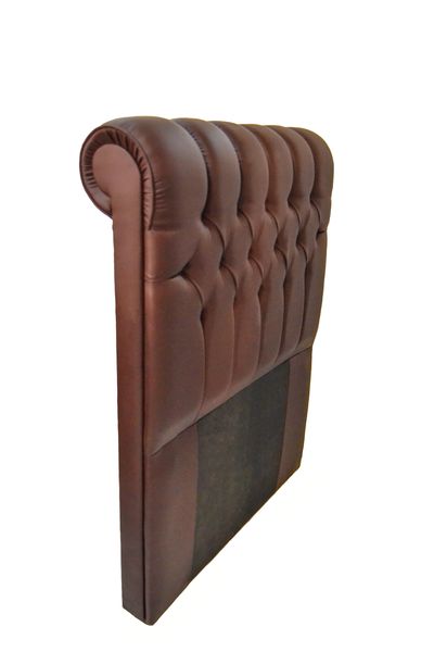 Amatis - Brown Leather Headboard Three Quarter Size