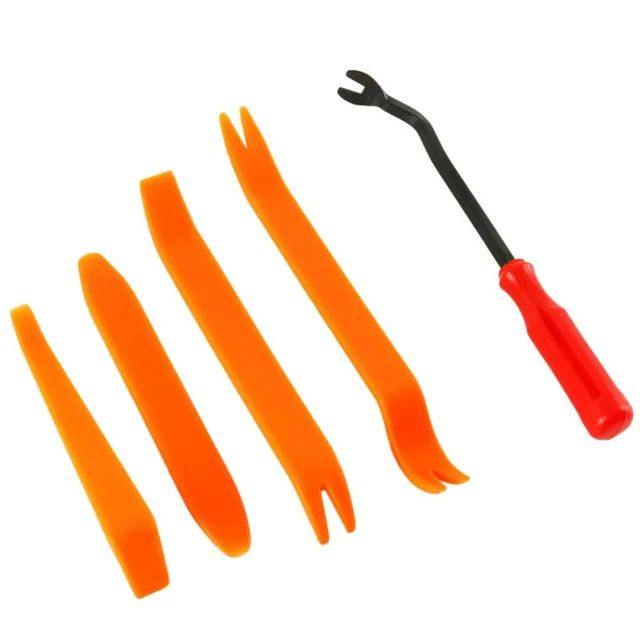 5 Piece Auto Trim Removal Tool Kit For Vehicle Panel Removal Orange