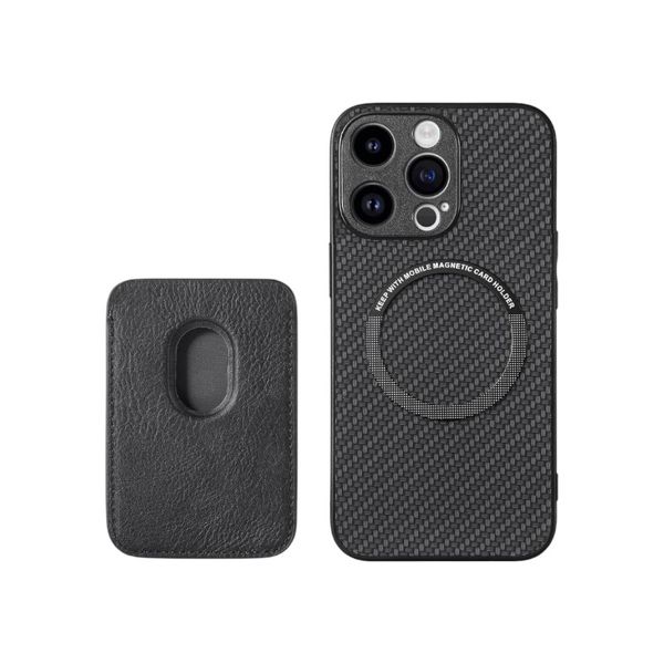 Magnetic Holder Phone Case Compatible with - iPhone 16 Pro Max - Black