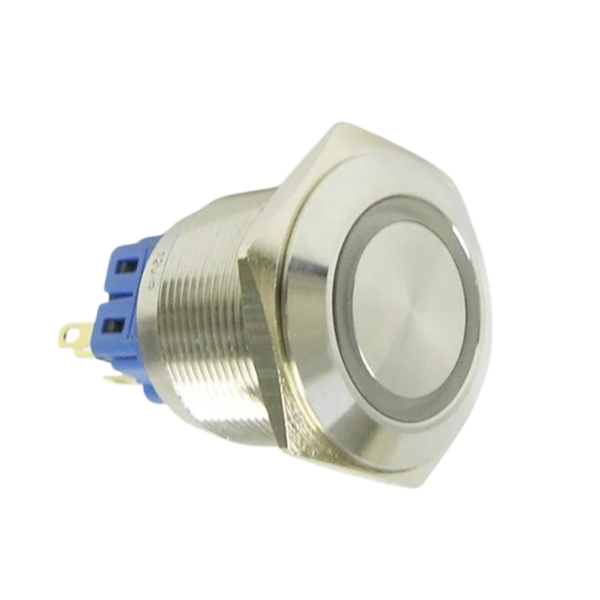 AVP25F-L3SCR220 - 25mm Latching Anti-Vandal Switch, 220V Red LED