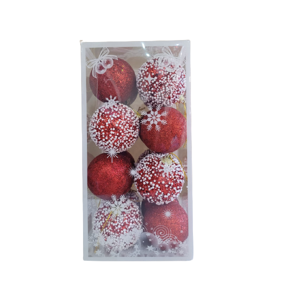 16 Piece Red and White Christmas Tree Decorations