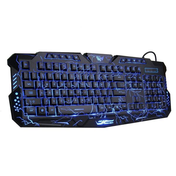 DW M200 Backlight Gaming Keyboard With 3 Colors (Crack Backlighting)