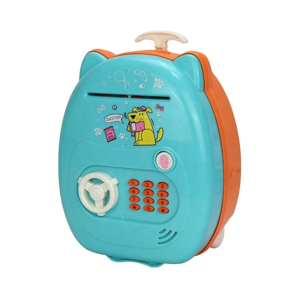 Electronic Trolley Money Bank- Blue/Orange