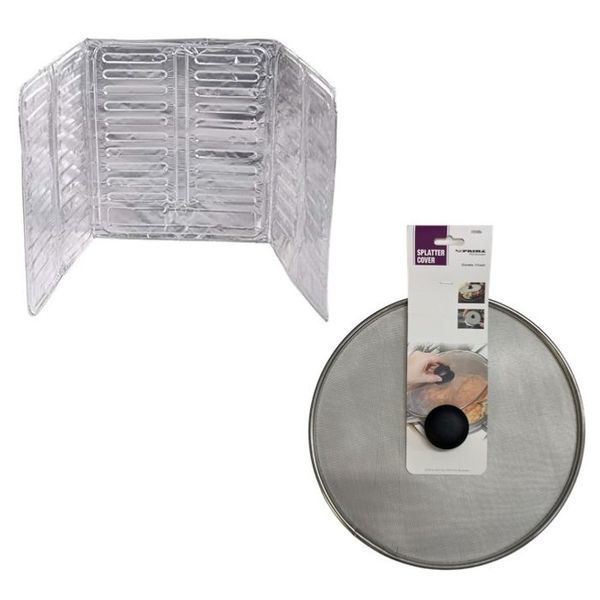 Ultramate Splash-Proof Value Bundle: Splash Guard and Pan Splatter Cover