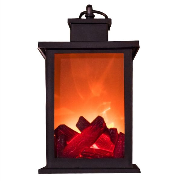 15cm Electric LED Fireplace Realistic Flame Effect Lantern