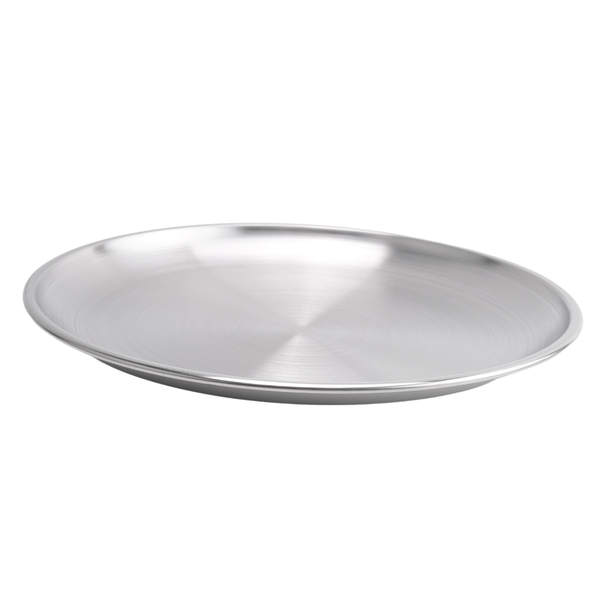20cm Stainless Steel Bone Spitting Dish Silver Shallow Tray Metal Dining Di