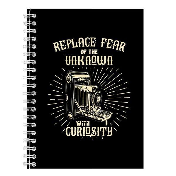 Replace Fear Of The Unknown Notebook Inspirational Gift Idea A4 Notepad 131