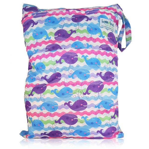 Bamboo Baby Wetbag - Purple Whale