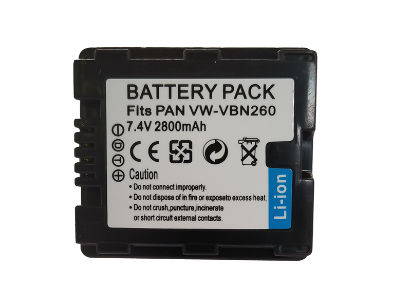 2800mAh Lithium-Ion Battery Pack for Panasonic VW-VBN260