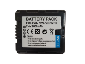 2800mAh Lithium-Ion Battery Pack for Panasonic VW-VBN260 | Shop Today ...