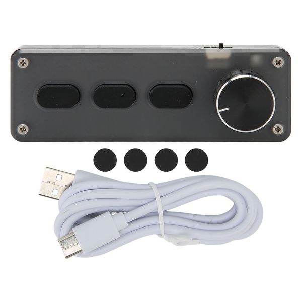 3 Key Silicone Pad Knob, Silent, Programmable