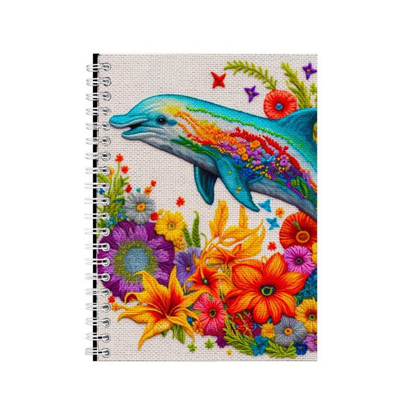 Embroidered BOTTLENOSE DOLPHIN1 Notebook Animal Gift Idea A4 Notepad Pad 98