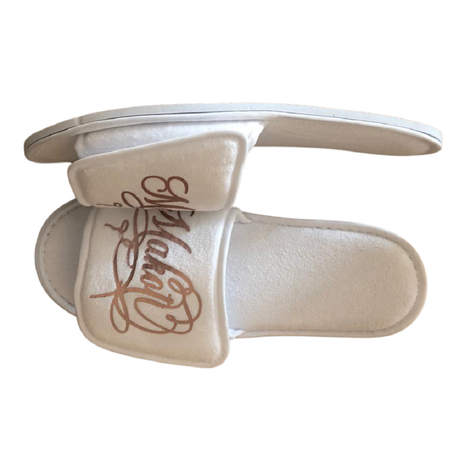 Bride slippers rose on sale gold