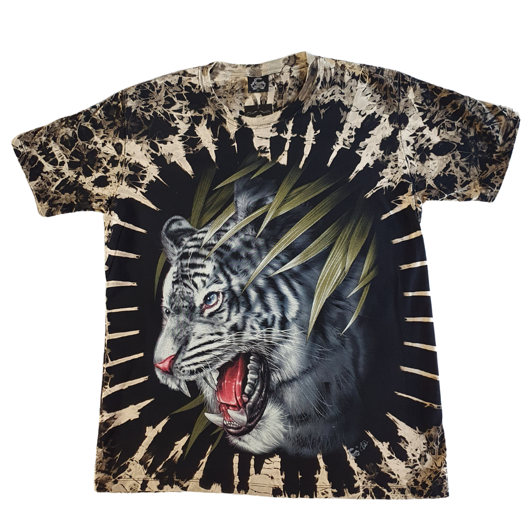 Tiger - Tie-Dye - Black T-Shirt - High Definition Glow In The Dark ...