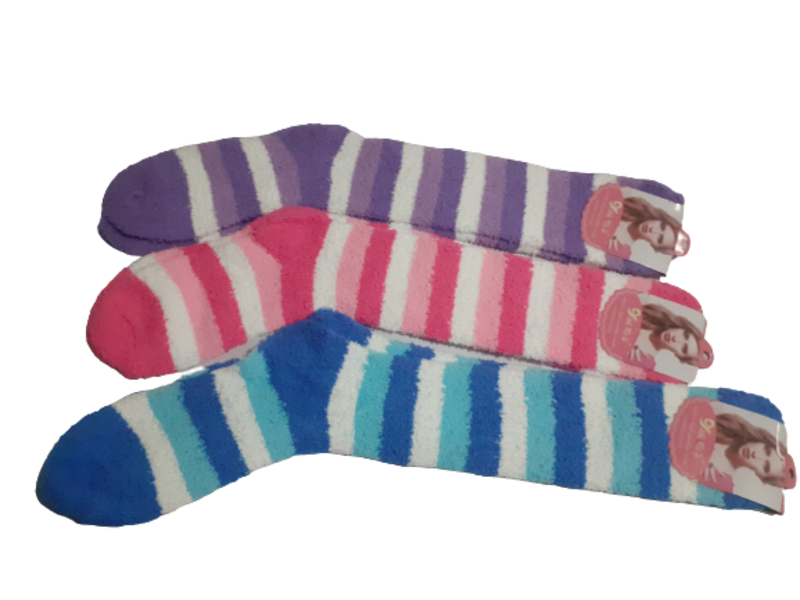 3 Pairs of Assorted Striped Colored Ankle Winter Socks Set