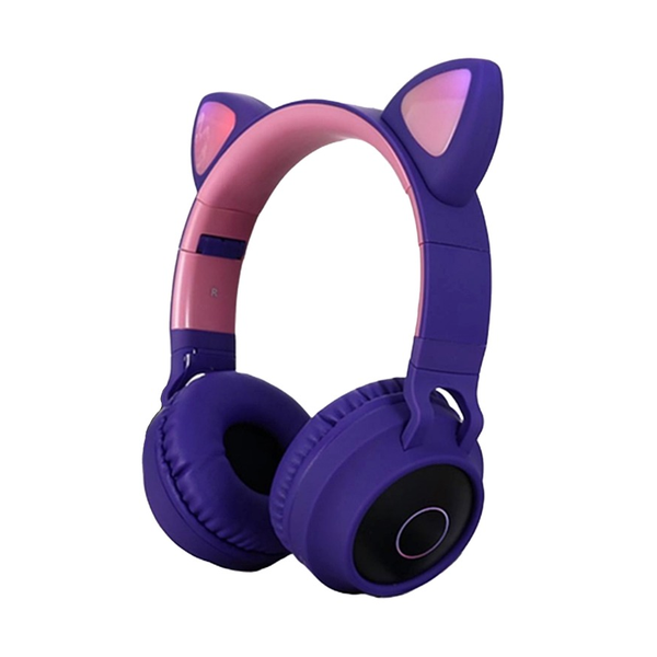 Cat Ear 5.0 version Wireless Bluetooth Headphones GG-BT028 - Purple