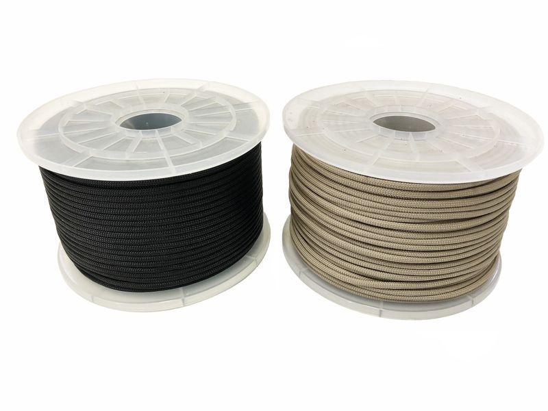 Paracord 550 Type III - 100% Nylon - Black and Sand