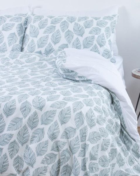 George &amp; Mason - 180TC Tropical Leaf 100% Cotton Duvet Cover Set