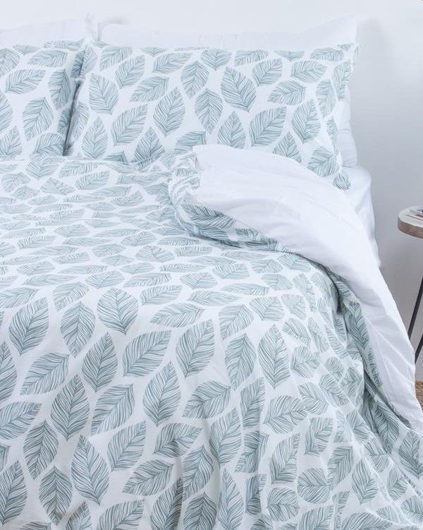 & Mason 180TC Tropical Leaf 100 Cotton Duvet Cover Set Buy