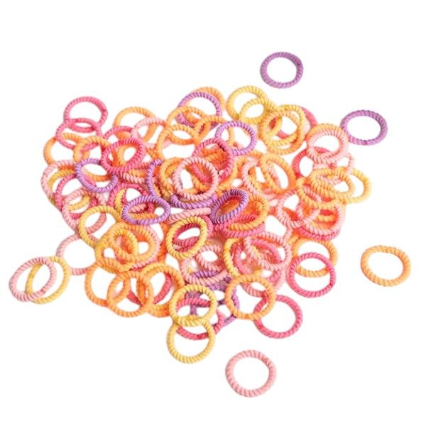 300-Pieces Mini Braided Elastic Hair Ties - Multicolor