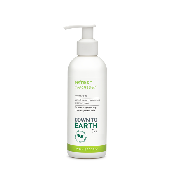 Down to Earth Refresh Cleanser 200ml | Acne, oily &amp; combination skin