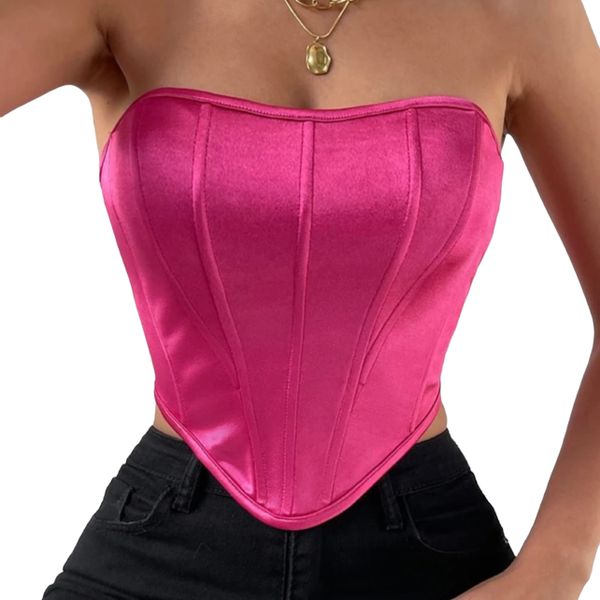 Audrey Tank Crop Corset Top Bustier Cami Top