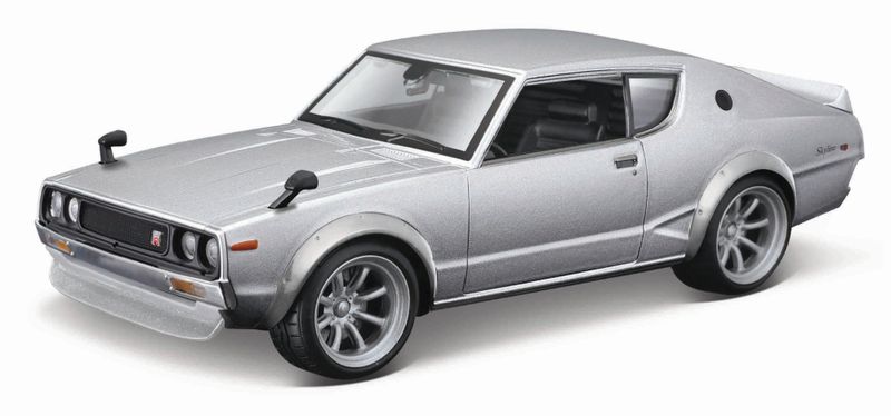 Maisto 1/24 Nissan Skyline 2000 GT-R 1973 - Design Assembly Kit - Silver
