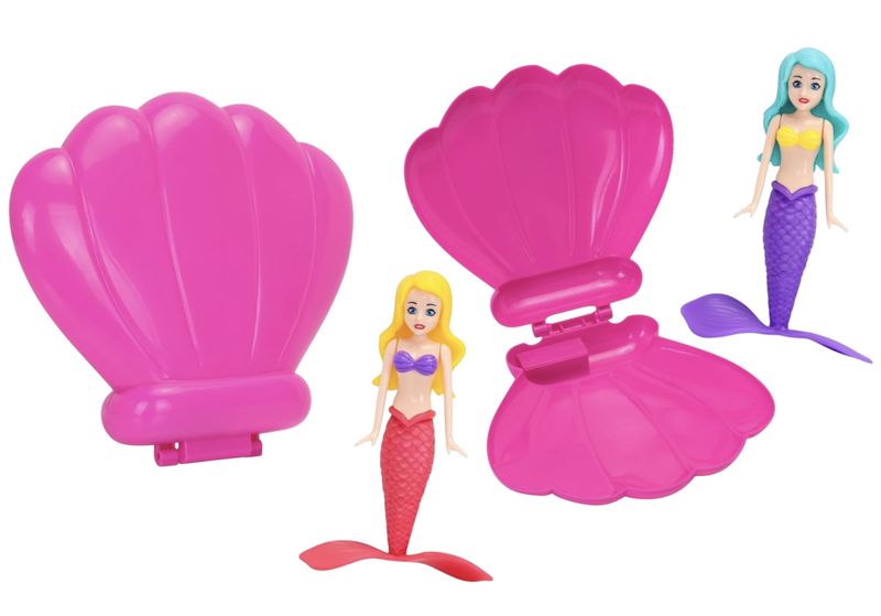 2-Pack Mermaid Dive &amp; Spin Toys - Spinning Mermaids with Clam Shells